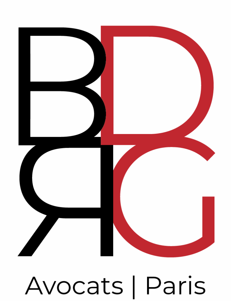 Logo BDRG avec sa tagline "Avocats | Paris"