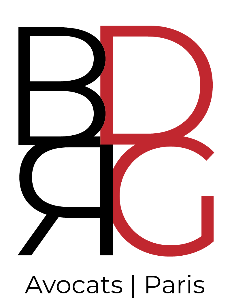 Logo BDRG avec sa tagline "Avocats | Paris"